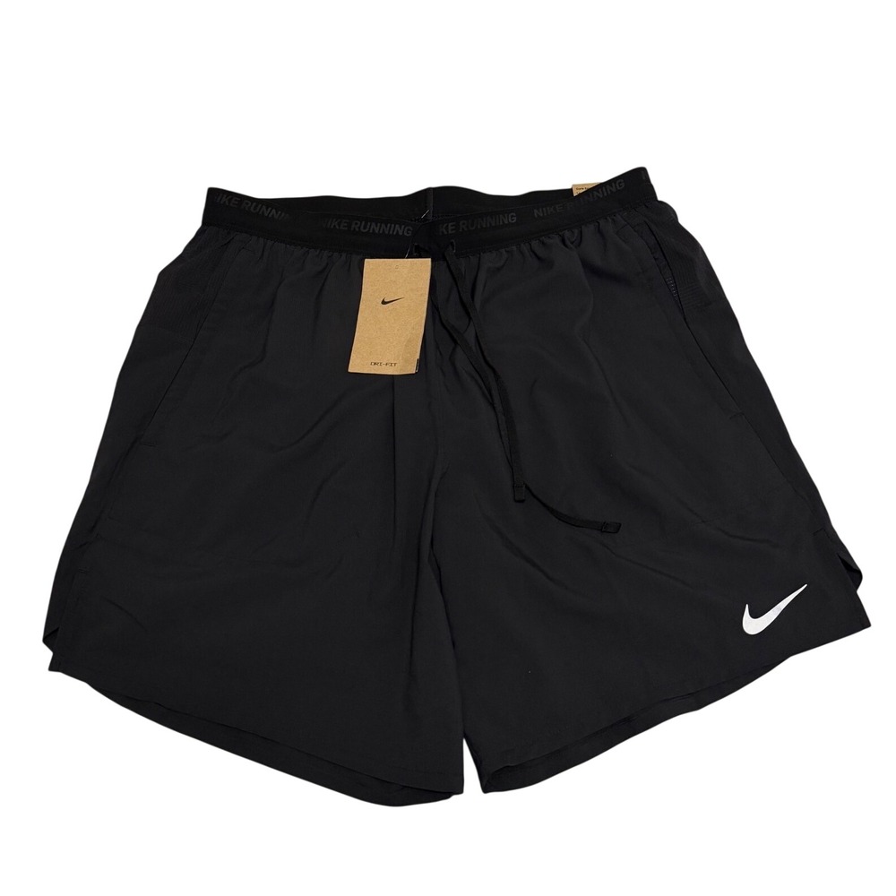 Nike Stride Dri-FIT Mens 7 Inch Running Shorts Black DM4759-010 Size M NWT